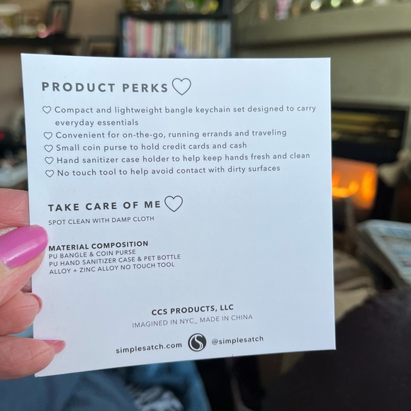 Simple Satch Fashion Meets Function Python Print Bangle Keychain Set. New! - Picture 7 of 7